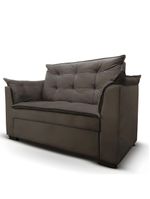 Sofá 2 Lugares Para Sala Moderno Confortável Alicia Suede marrom