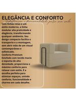 Kit Sofá E Poltrona Na Caixa Modular Vitória Para A Sala Cinza