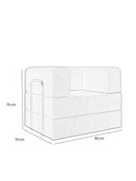 Kit Sofá E Poltrona Na Caixa Modular Jade Para A Sala Cinza