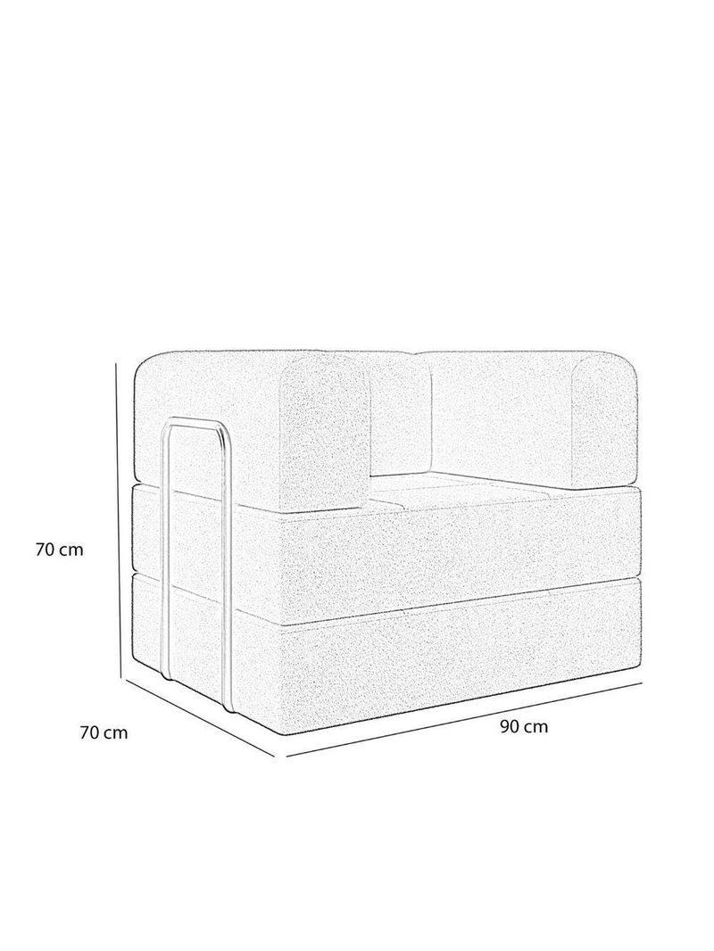 Kit Sofá E Poltrona Na Caixa Modular Jade Para A Sala Cinza