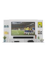 Painel 60" Prateleiras De Vidro Br3071 Branco