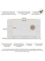 Painel 60" Prateleiras De Vidro Br3071 Branco