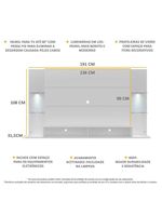 Painel Com 2 Leds Para Até 60´´ Vegas Fg3394 Branco