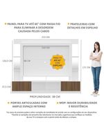 Estante 65" Prateleiras C/ Espelho Oslo Multimóveis V3393