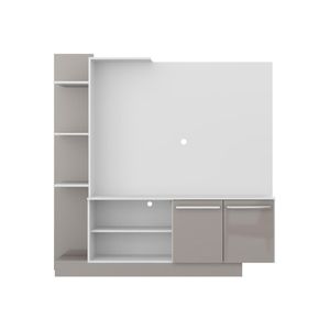 Estante Com Suporte Tv 55'' Denver Multimóveis V3069 Branca/Lacca Fumê Branco/Lacca Fumê