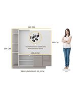 Estante Com Suporte 55'' Denver Multimóveis V3069