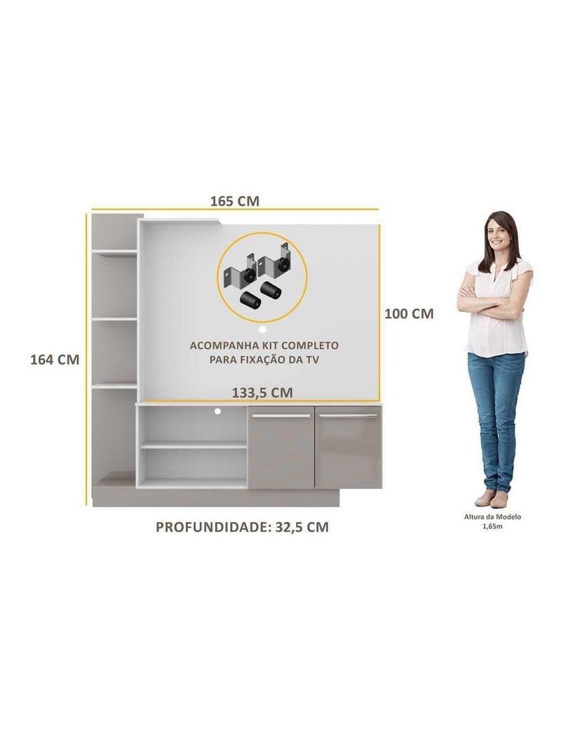 Estante Com Suporte 55'' Denver Multimóveis V3069