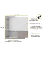 Estante Com Suporte 55'' Denver Multimóveis V3069