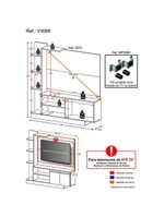 Estante Com Suporte 55'' Denver Multimóveis V3069