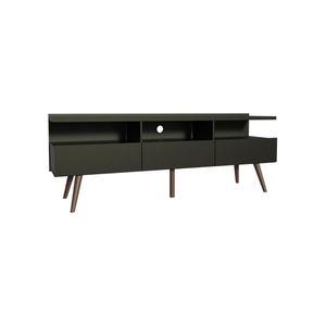 Rack Para Tv Até 65 Polegadas Madesa Londres Com Pés Retro Preto Texturizado