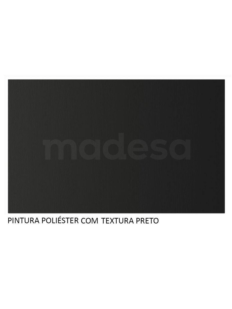 Rack Para Até 65 Polegadas Madesa Londres Com Pés Retro Preto Texturizado