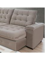 Sofá 3 Lugares Coliseu 200m Retrátil E Reclinável Super Pillow - Avelã