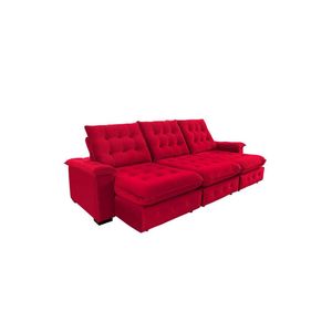 Sofá Coliseu 2.90m Retrátil E Reclinável Super Pillow - Vermelho