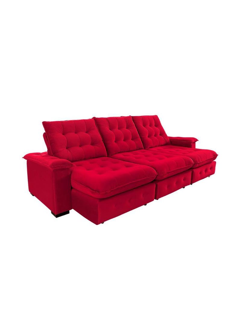 Sofá Coliseu 290m Retrátil E Reclinável Super Pillow Vermelho