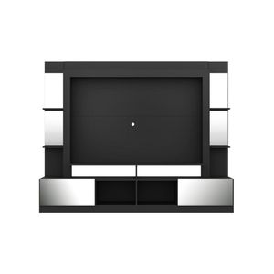Rack Estante com Painel Tv 65 e Espelho Oslo Preto tenerife