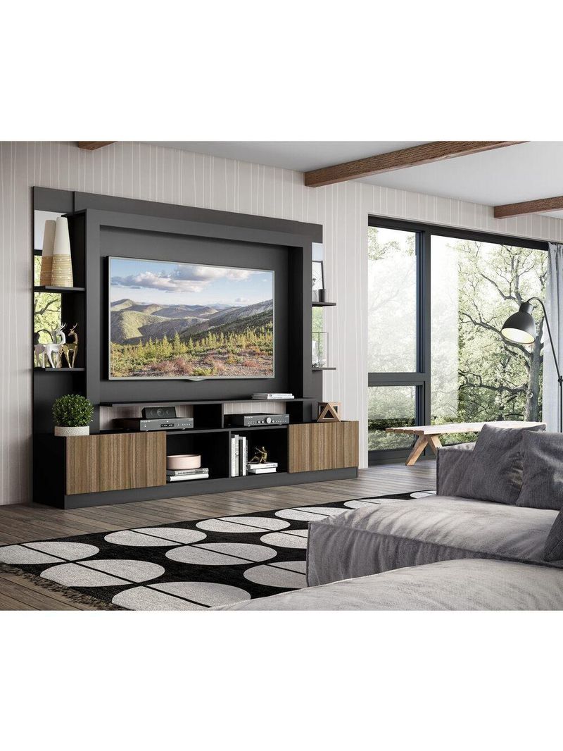 Estante Com Suporte 65" C/ Espelho Oslo Multimóveis V3385