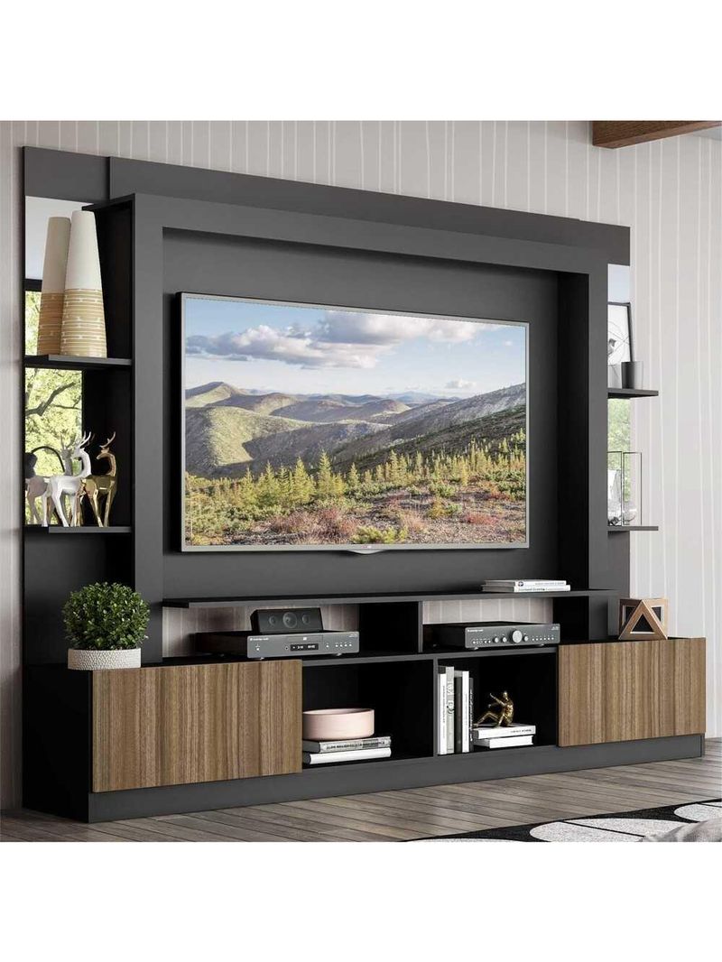 Estante Com Suporte 65" C/ Espelho Oslo Multimóveis V3385