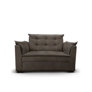 Sofá 2 Lugares Para Sala Moderno Confortável Andreia Suede Marrom