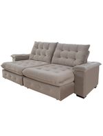 Sofá 4 Lugares Coliseu 260m Retrátil E Reclinável Super Pillow - Avelã