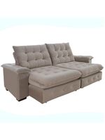 Sofá 4 Lugares Coliseu 260m Retrátil E Reclinável Super Pillow - Avelã