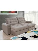 Sofá 4 Lugares Coliseu 260m Retrátil E Reclinável Super Pillow - Avelã