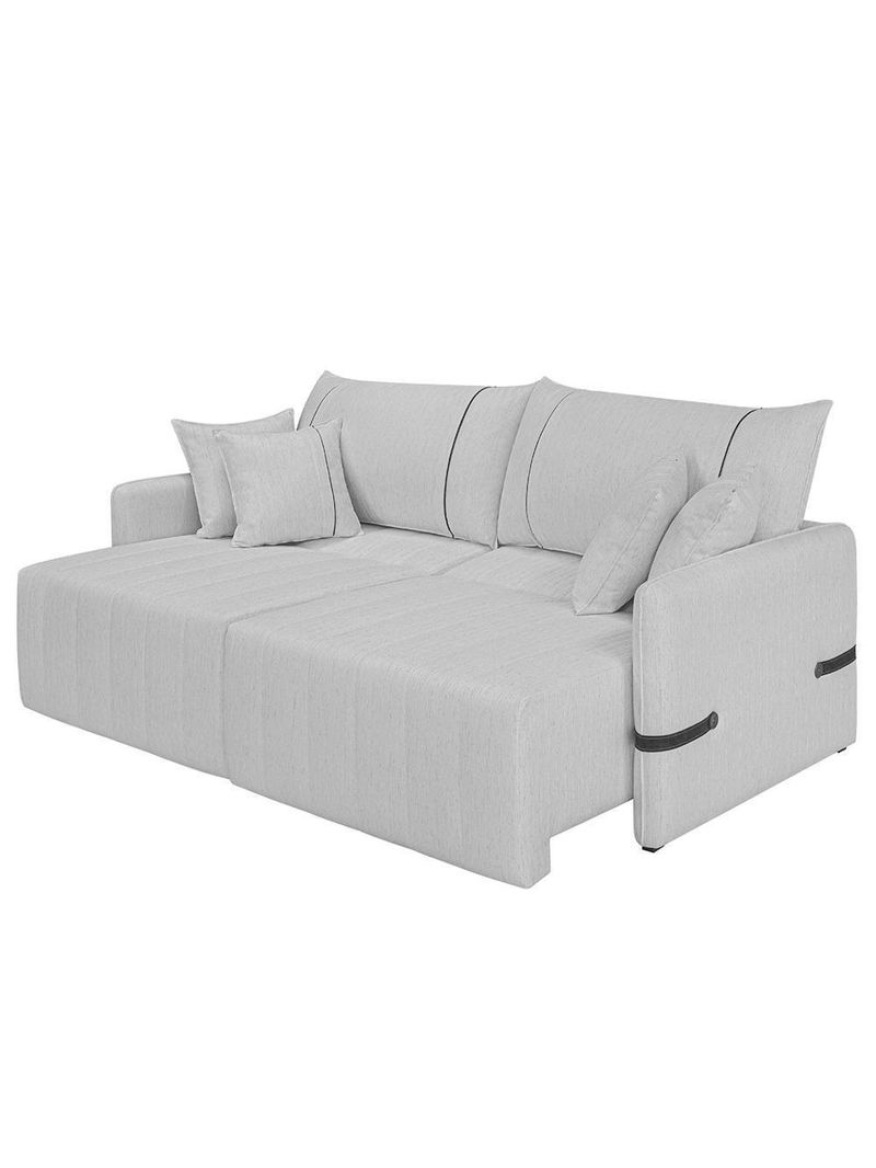 Sofá Cama Retrátil 160cm Essence D05 Linho Cinza/preto - Mpozenato