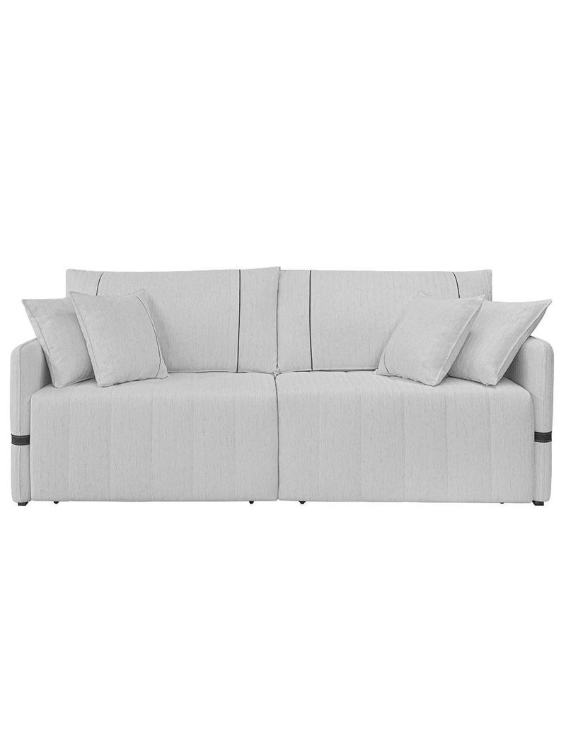 Sofá Cama Retrátil 160cm Essence D05 Linho Cinza/preto - Mpozenato