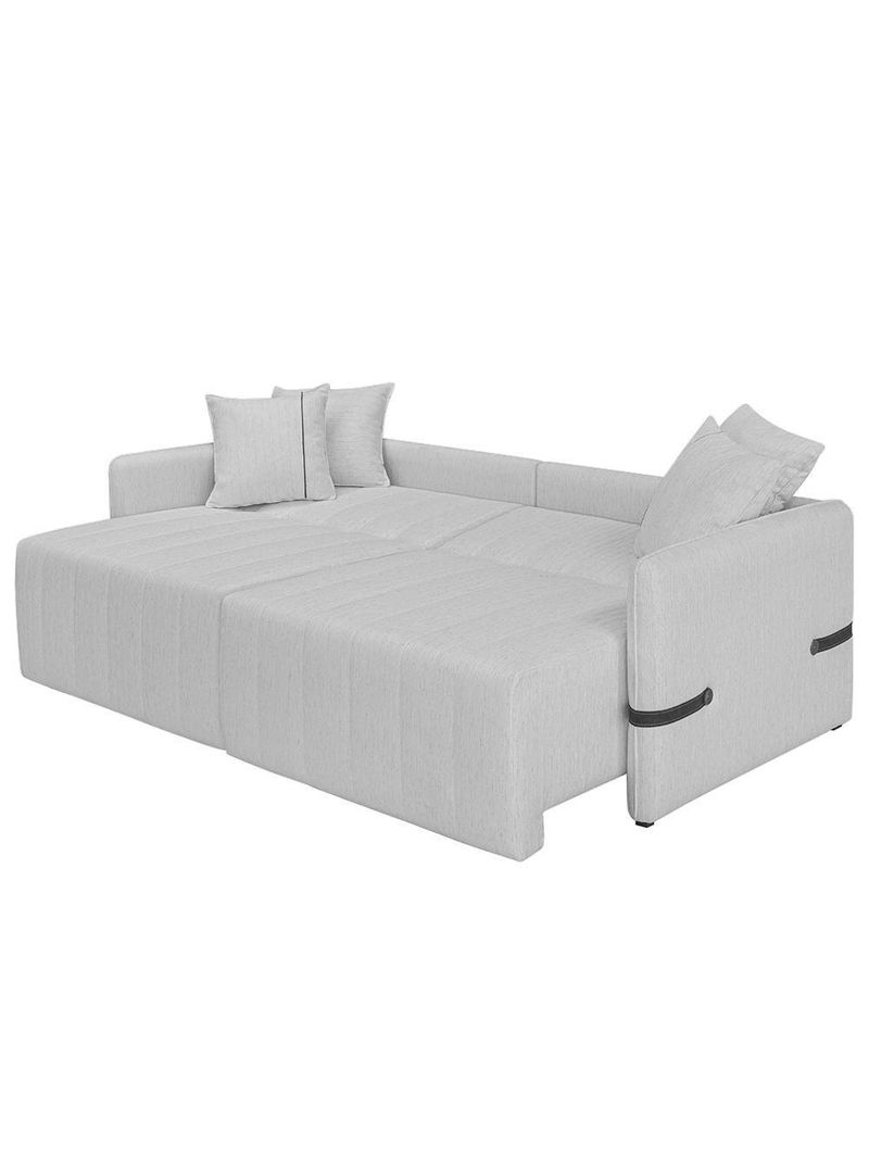 Sofá Cama Retrátil 160cm Essence D05 Linho Cinza/preto - Mpozenato