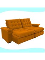 Sofá 3 Lugares Coliseu 200m Retrátil E Reclinável Super Pillow - Terra