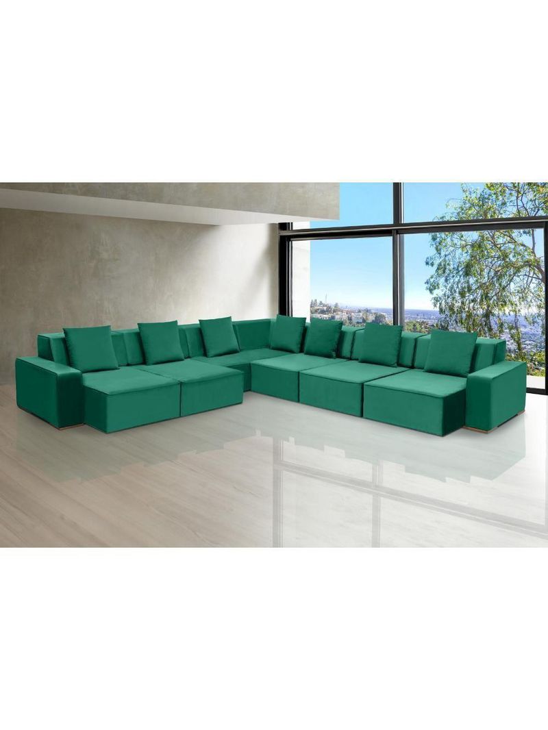 Sofá De Canto Dubai 4,57x4,57m-verde