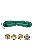 Sofá De Canto Dubai 4,57x4,57m-verde