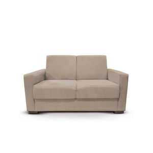 Sofá 2 Lugares Sala De Estar Recepção Suede Vitória Bege Claro