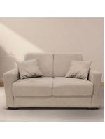 Sofá 2 Lugares Sala De Estar Recepção Suede Vitória Bege Claro