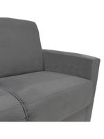Sofá 2 Lugares Sala De Estar Recepção Suede Vitória Cinza