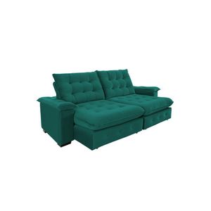 Sofá Coliseu 2.00m Retrátil E Reclinável Super Pillow - Verde