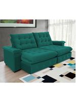 Sofá Coliseu 200m Retrátil E Reclinável Super Pillow Verde
