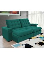 Sofá Coliseu 200m Retrátil E Reclinável Super Pillow Verde