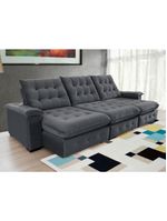 Sofá Coliseu 310m Retrátil E Reclinável Super Pillow Chumbo