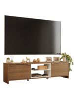 Rack Para Até 80 Polegadas 180cm 2 Portas Rustic-branco Linz Madesa