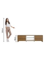 Rack Para Até 80 Polegadas 180cm 2 Portas Rustic-branco Linz Madesa