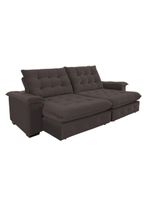 Sofá 4 Lugares Coliseu 260m Retrátil E Reclinável Super Pillow - Marrom