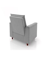 Poltrona Decorativa Estofada Confortável Sala Miley Veludo Cinza