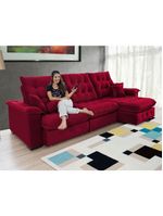 Sofá Coliseu 290m Retrátil E Reclinável Super Pillow Vinho