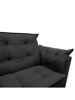 Sofá 2 Lugares Para Sala Moderno Confortável Alicia Suede preto