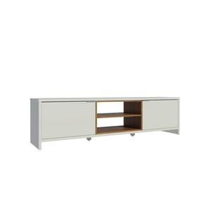 Rack Para Tv Até 80 Polegadas 180cm 2 Portas Branco-rustic Linz Madesa