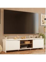 Rack Para Até 80 Polegadas 180cm 2 Portas Branco-rustic Linz Madesa