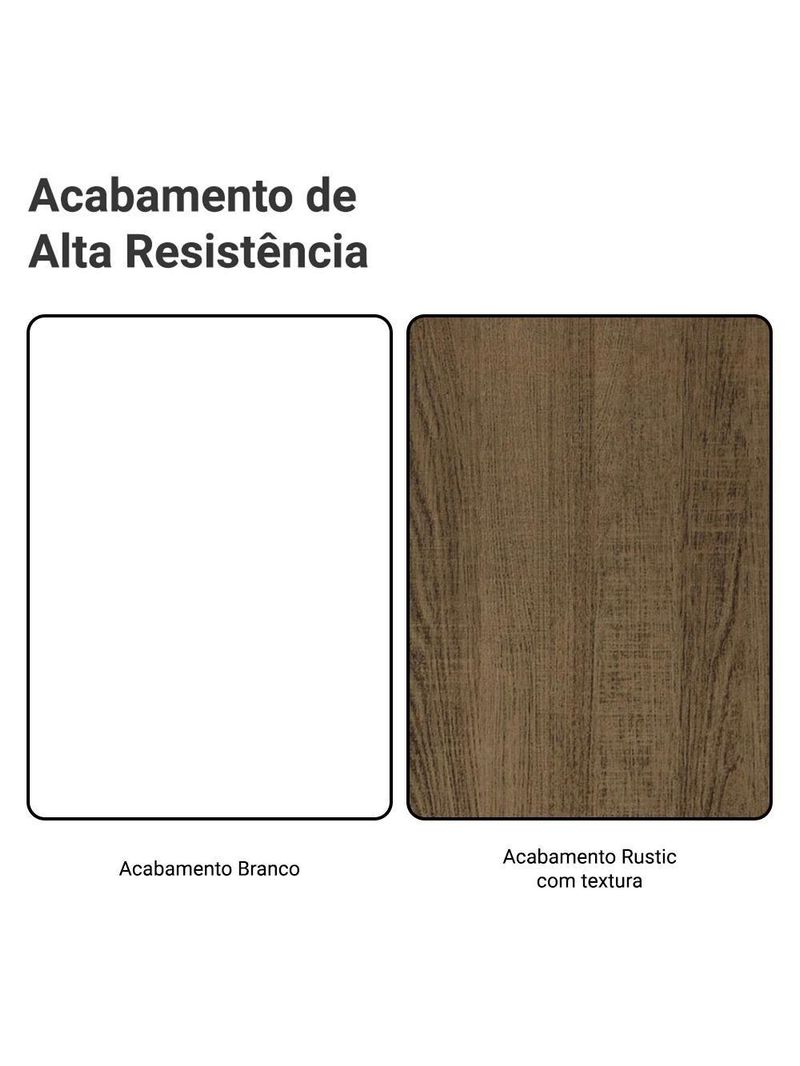 Rack Para Até 80 Polegadas 180cm 2 Portas Branco-rustic Linz Madesa