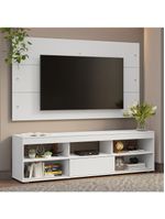 Rack Com Painel Para Até 65 Polegadas Branco Orlando Madesa Branco