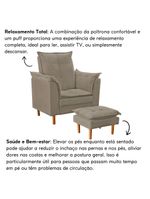 Poltrona Decorativa Sala De Estar Quarto Leitura Ibiza Suede Cor:bege Escuro