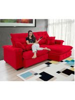 Sofá 3 Lugares Coliseu 230m Retrátil E Reclinável Super Pillow - Vermelho